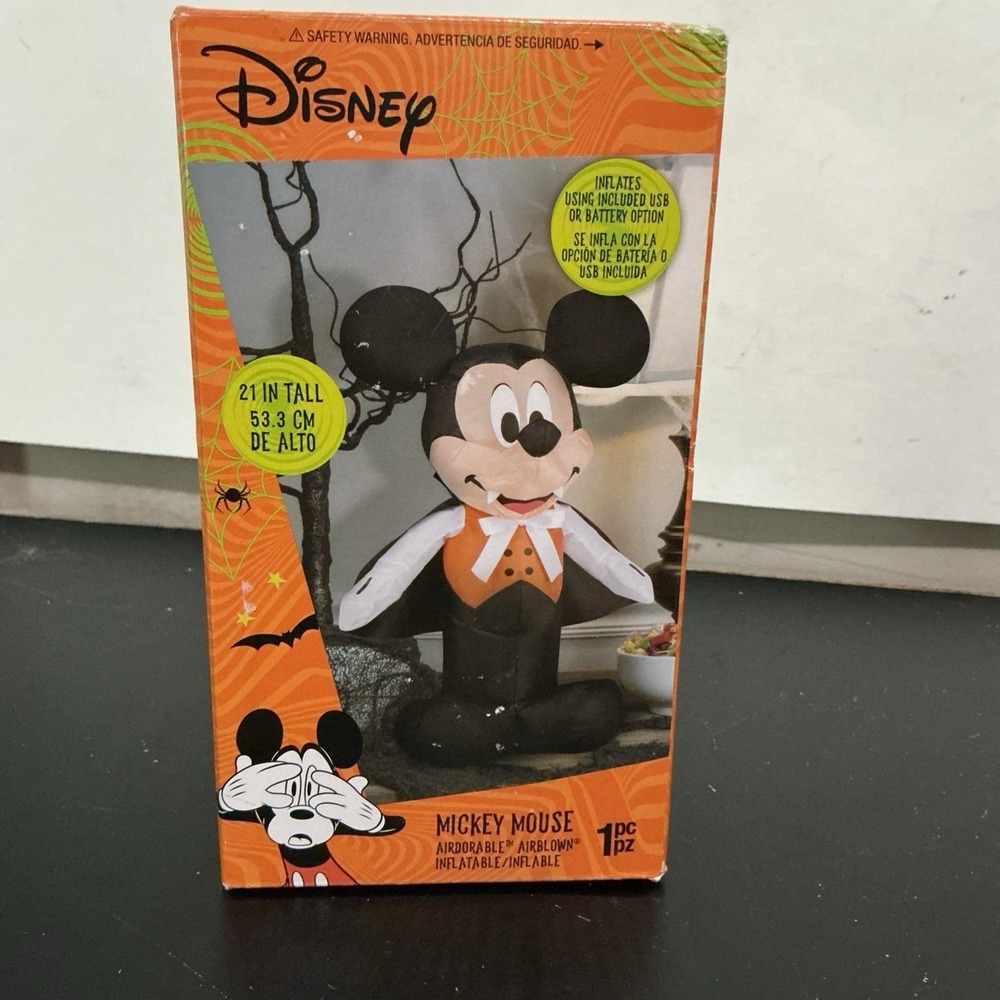 Disney Halloween Mickey Mouse Vampire Airdorable Airblown Inflatable 21in